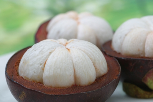 Mangostanfrucht, auch Mangostan oder Mangosteen genannt