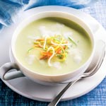 weiter zu - Kartoffel-Lauch-Suppe mit Soja