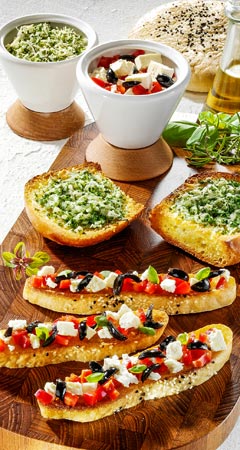 Zwei Bruschetta-Rezepte ohne Tomate