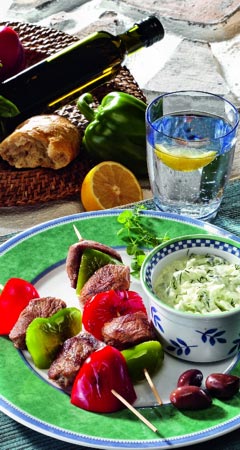 Souvlaki Rezept mit Tsatsiki