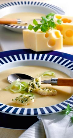 Käsesuppe mit Lauch / Porree Rezept