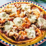 zum Pizza-Rezept - Pizza mit Meeresfrüchten