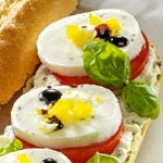 weiter zu - Tomaten-Mozzarella-Baguette