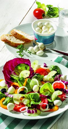 Diät-Salat-Rezept mit Mozzarella