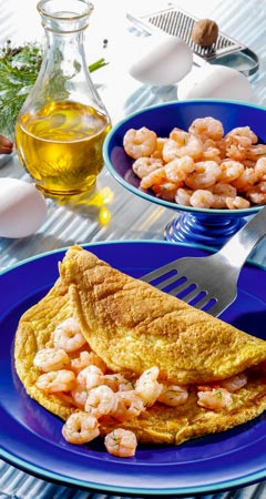 Frühstück - Gefülltes Krabben-Omelette