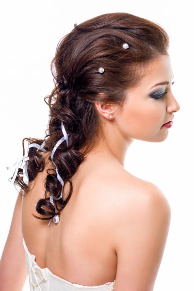 Haarschmuck für Braut und Hochzeit - Curlies mit Perlen