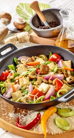 Wok-Gemüse mit Tofu