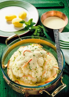 Gesunde vegetarische Diät - Mittagessen: Überbackener Blumenkohl