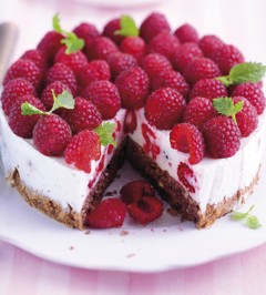 LOGI Rezepte: Leichte Himbeer-Joghurt-Torte