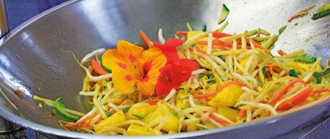 Fettarme Rezepte: Sprossen-Ananas-Wok