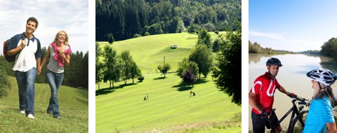 Ideale Region für Wanderer, Radler und Golfer