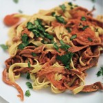 zu italienische Rezepte - Tagliatelle mit Parmaschinken