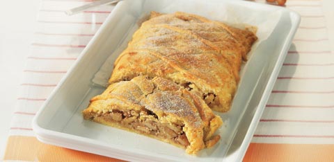 Apfelstrudel mit Mürbteig