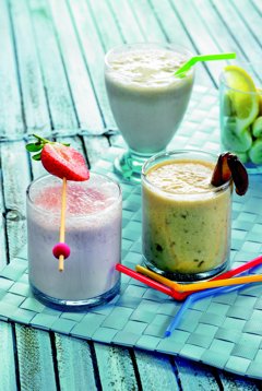 Erdbeer Milchshake, Bananen Milchshake, Vanille Milchshake