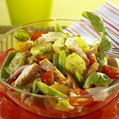 Leckere Salate: Grüner Bohnen-Kartoffelsalat mit Pute