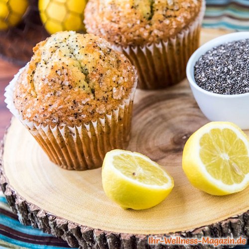 Saftige Low Carb Zitronen-Mohn-Muffins