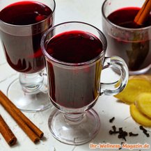 Roter Glühwein mit Ingwer