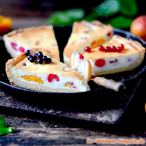 Low-Carb-Quarkkuchen mit Obst