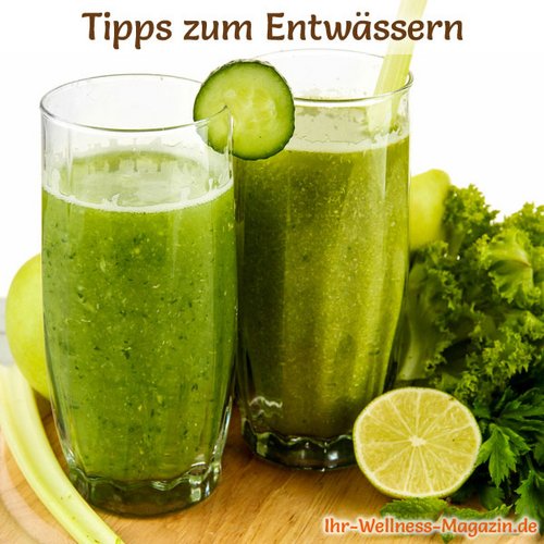 Entwässern durch Grüne Smoothies