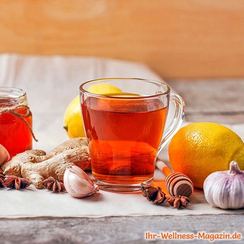 Ingwer-Knoblauch-Tee mit Honig