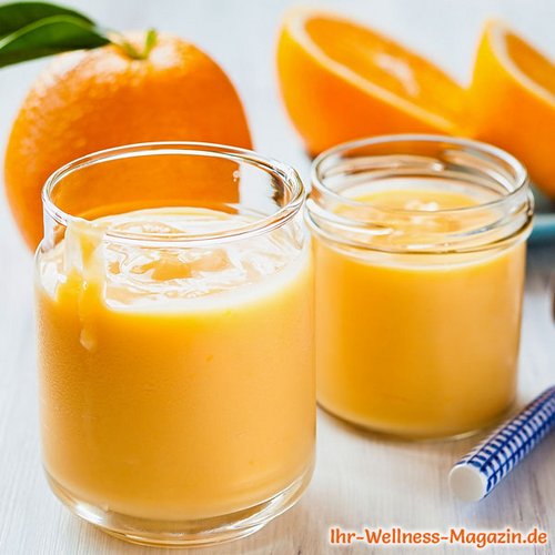 Quark-Orangen-Dessert im Glas