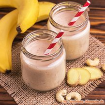 Ingwer-Shot mit Banane und Cashews