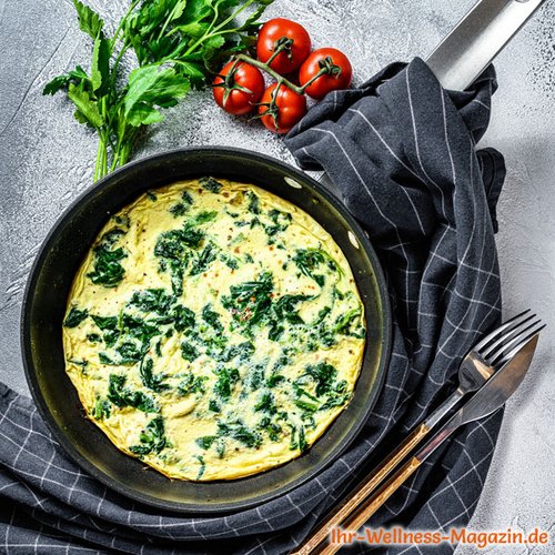 Spinat-Frittata mit Käse