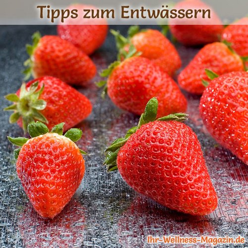 Entwässern mit Erdbeeren