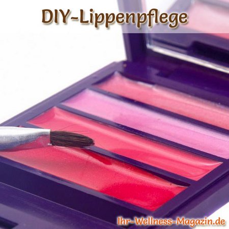Lippenpflege selber machen - Lippenpflege Rezept für Rosa Lipgloss