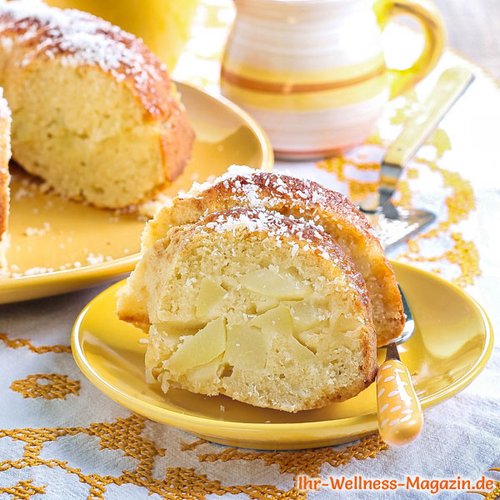 Low-Carb-Kokoskuchen mit Apfel