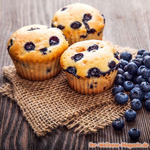 Saftige Low Carb Blaubeer-Quark-Muffins