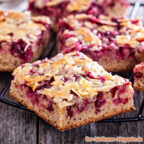 Saftiger Low Carb Himbeer-Mandelkuchen