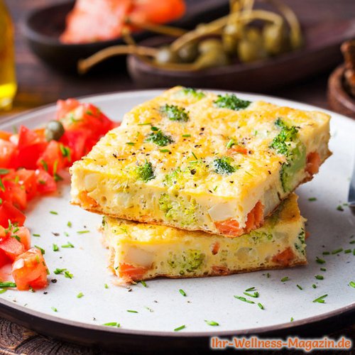 Low Carb Gemüse-Lachs-Frittata