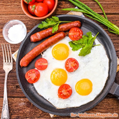 Low Carb Spiegelei mit Würstchen