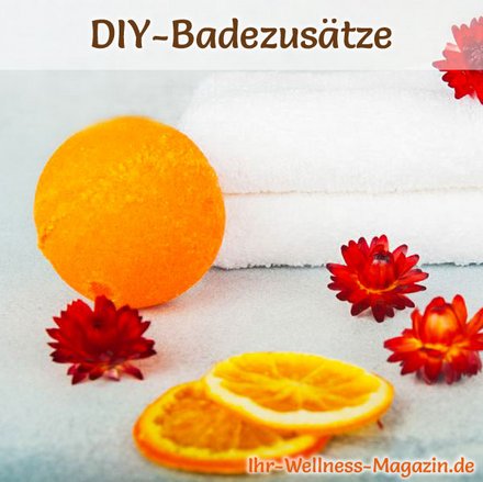 Badezusätze - Rezept zum selber machen für Badebomben mit Orangenduft