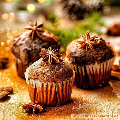 Weihnachtliche Low-Carb-Gewürzmuffins