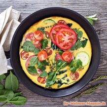 Frittata mit Tomaten, Zucchini und Spinat