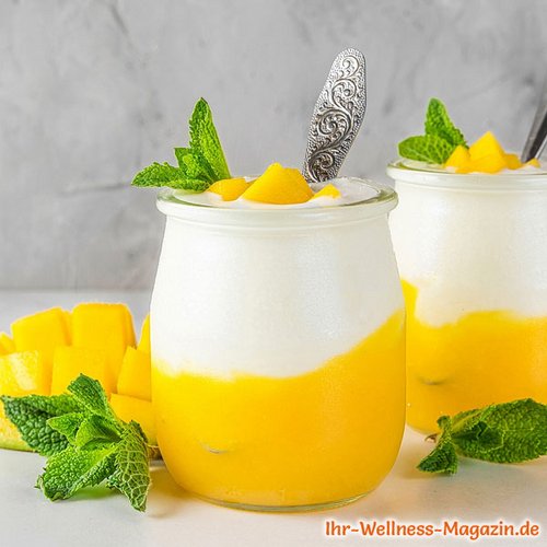 Mango-Dessert mit Quark