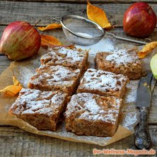 Saftiger Low Carb Apfel-Nuss-Kuchen