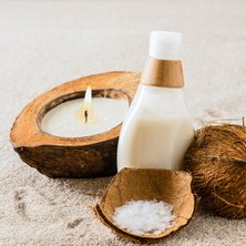 Kokosöl-Lotion gegen Sonnenbrand