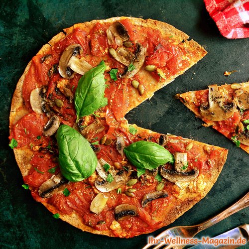 Vegane Low-Carb-Pizza 