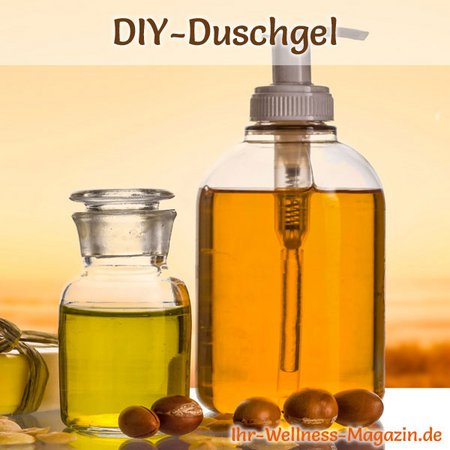 Duschgel selber machen - Duschgel Rezept für ein Arganöl Duschgel