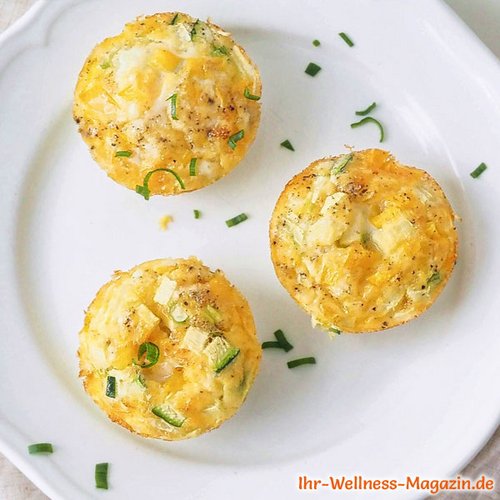 Protein-Muffins mit Zucchini und Ei