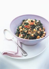 Leckere Salate: Warmer Kichererbsen-Mangold-Salat mit Sumak