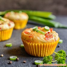 Protein-Muffins mit Schinken und Quark