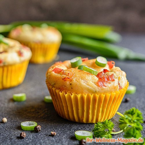 Protein-Muffins mit Schinken und Quark