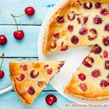 Low-Carb-Quarkkuchen mit Kirschen