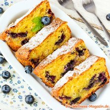 Einfacher Low Carb Blaubeer-Vanillekuchen