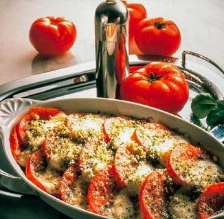 Mozzarella-Tomaten-Gratin
