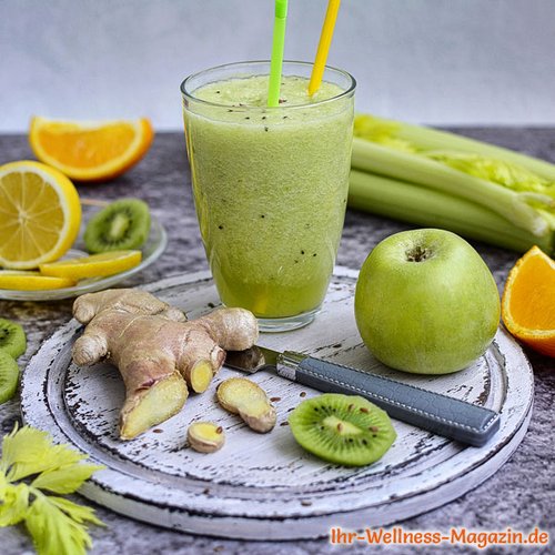 Extra-Vitamin-C-Smoothie mit Ingwer - gesundes Rezept fürs Immunsystem